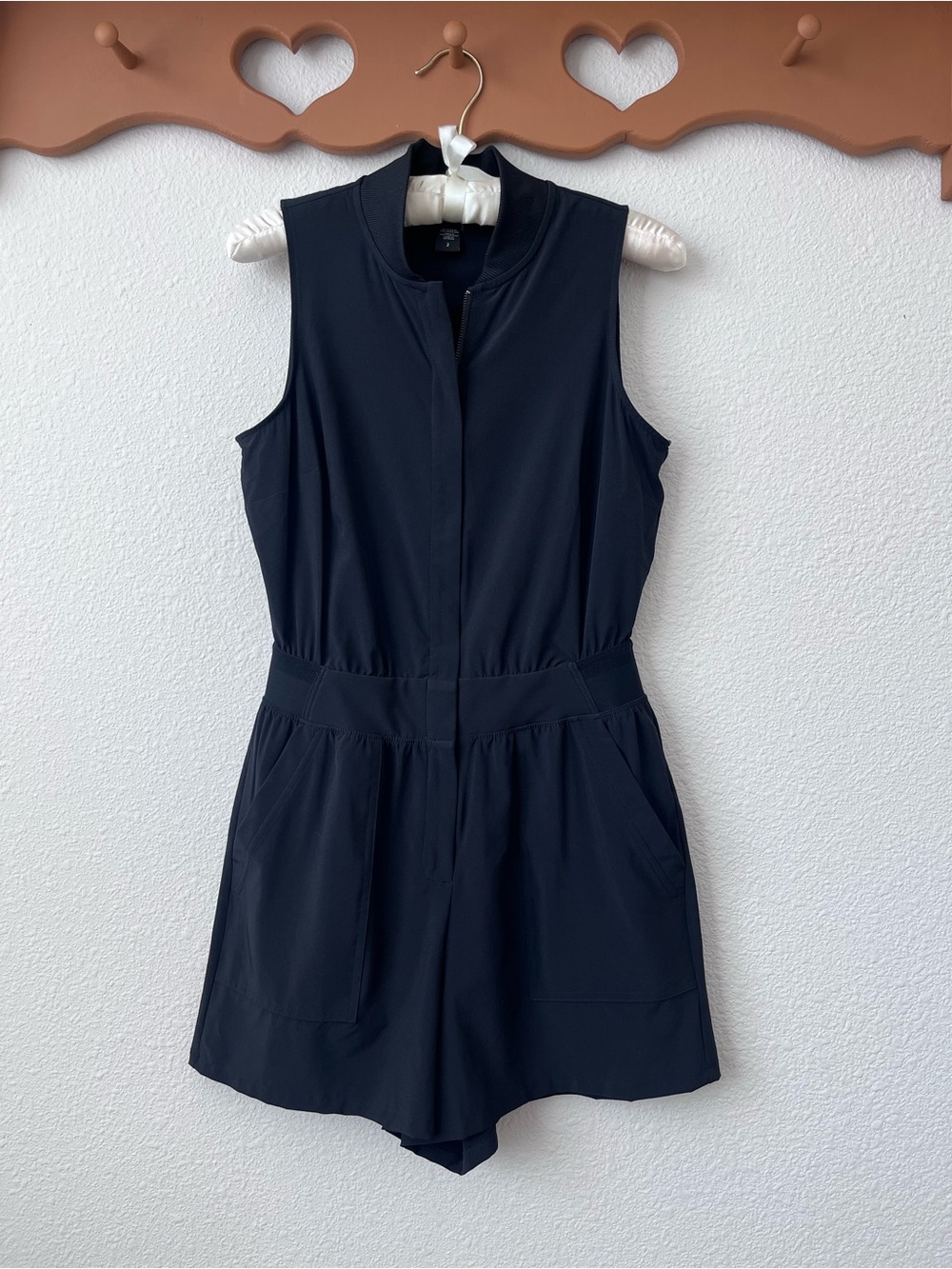 Athleta Sleeveless Romper with Front Pockets